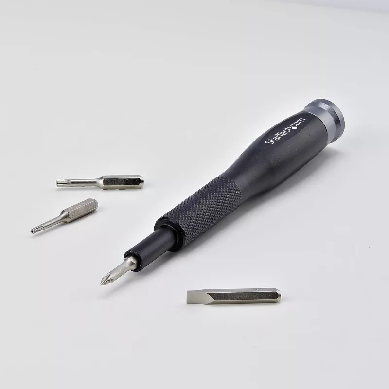 StarTech.com 40-elementowy zestaw narzędzi do naprawy komputerów do laptopów/PC/elektroniki/telefonów, zestaw precyzyjnych wkrętaków 30-bit, zdejmowana pokrywa z podkładką magnetyczną, narzędzia do podważania