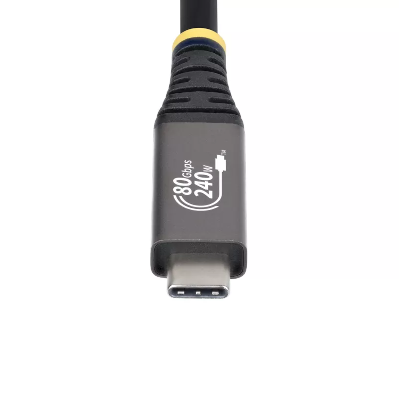 StarTech.com 1.5m (5ft) USB4 kabel, 80Gbps, USB-IF Certified USB-C kabel, 240W PD, 8K 120Hz/4K 240Hz DP2.1 DP80, TPE Jacket, Thunderbolt 4 Kompatybilny - Czarny USB-C Cord