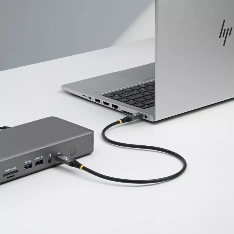 StarTech.com 1.5m (5ft) USB4 kabel, 80Gbps, USB-IF Certified USB-C kabel, 240W PD, 8K 120Hz/4K 240Hz DP2.1 DP80, TPE Jacket, Thunderbolt 4 Kompatybilny - Czarny USB-C Cord