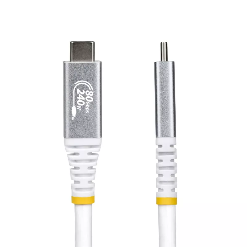 StarTech.com kabel USB4 z certyfikatem USB-IF, 0,5 m (1.6 ft), biały, USB-C do USB-C