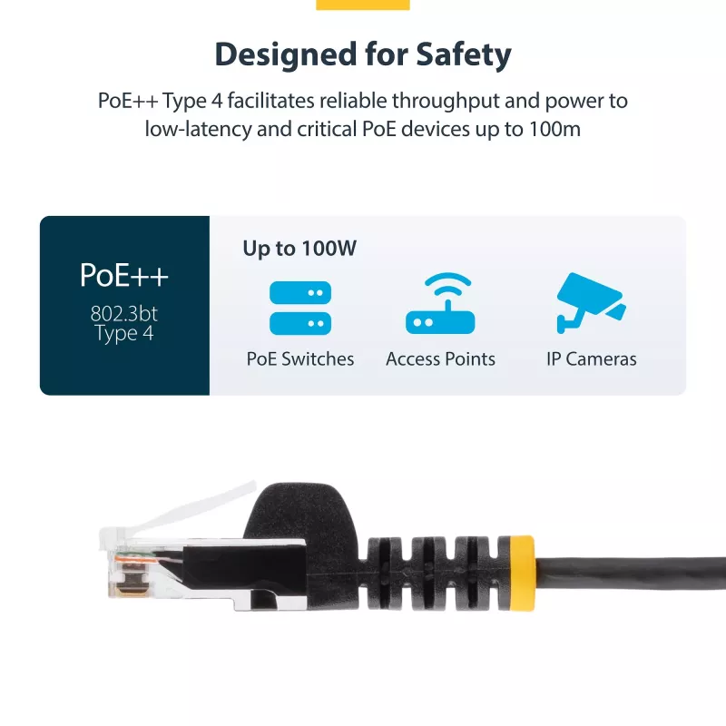 StarTech.com 25 cm zielony cienki kabel Ethernet cienki CAT6, bez zaczepów, 100W PoE, UTP, LSZH, 28AWG czysta miedź, cienka krosowa karta sieciowa RJ45 z odciążeniami, testowany indywidualnie