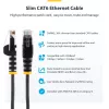 StarTech.com 25 cm Fioletowy cienki kabel Ethernet CAT6, bezzaczepowy, PoE 100 W, UTP, LSZH, linka z czystej miedzi 28 AWG, wąska krosówka sieciowa RJ45 z odciążeniami, testowana indywidualnie