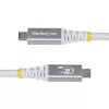 StarTech.com 3m (10ft) Kabel USB4, 20Gbps, certyfikowany przez USB-IF kabel USB-C, 60W PD, 4K 120Hz DP 1.4, powłoka TPE, biały przewód USB-C