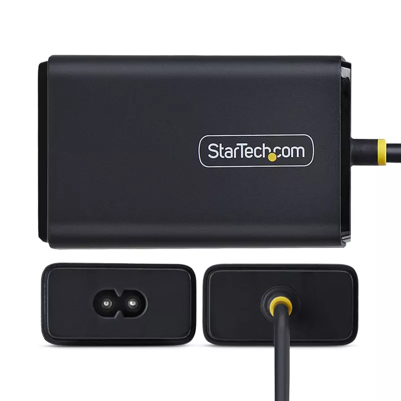 StarTech.com 65W USB-C Laptop Charger, 1.5m Tethered USB-C kabel, zasilacz Brick for Dell, XPS, HP ProBook, MacBook Pro, Microsoft Surface Pro