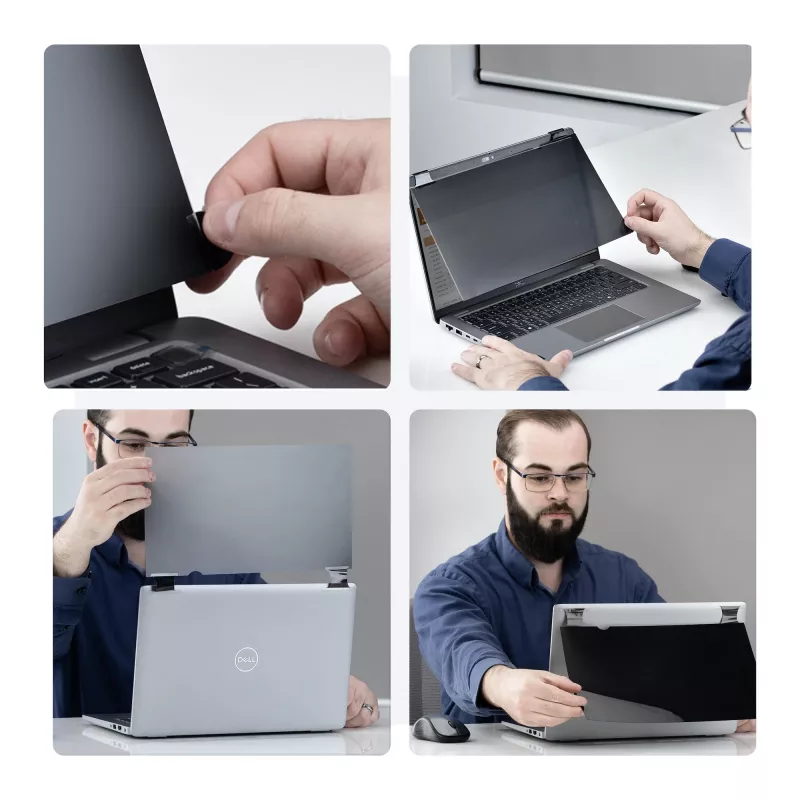 Filtr prywatyzujący StarTech.com 13,3 cala 16:9 Bright z obsługą dotyku, Flip-Over, przepuszczalność światła 75%, filtr antyodblaskowy, kąt widzenia +/- 30°