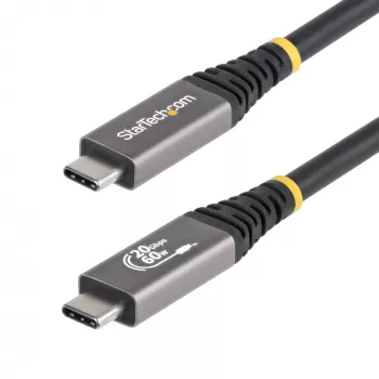 StarTech.com Kabel USB4 3 m (10 stóp), 20 Gb/s, z certyfikatem USB-IF, przewód USB-C, PD 60 W, 4K 120 Hz DP 2.1, powłoka TPE, czarny kabel USB-C