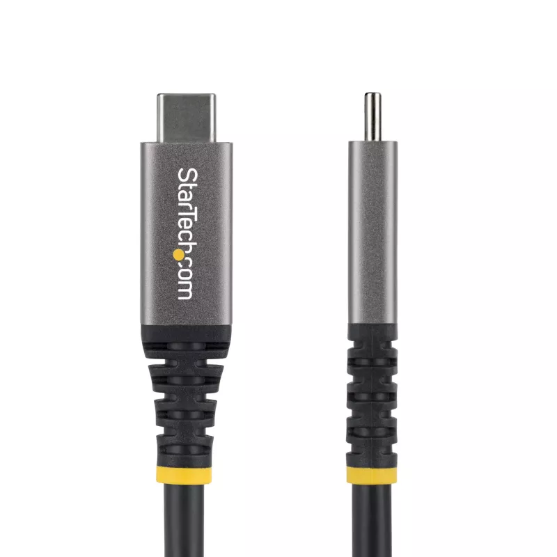 StarTech.com Kabel USB4 3 m (10 stóp), 20 Gb/s, z certyfikatem USB-IF, przewód USB-C, PD 60 W, 4K 120 Hz DP 2.1, powłoka TPE, czarny kabel USB-C