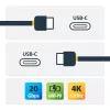 StarTech.com Kabel USB4 3 m (10 stóp), 20 Gb/s, z certyfikatem USB-IF, przewód USB-C, PD 60 W, 4K 120 Hz DP 2.1, powłoka TPE, czarny kabel USB-C