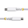StarTech.com 1 m (3 stopy) biały kabel ładujący USB-C, 60 W (3 A) PD, dwuwarstwowy oplot nylon/TPE, wytrzymały przewód ładujący USB-C, kabel ładowarki do laptopa USB 2.0