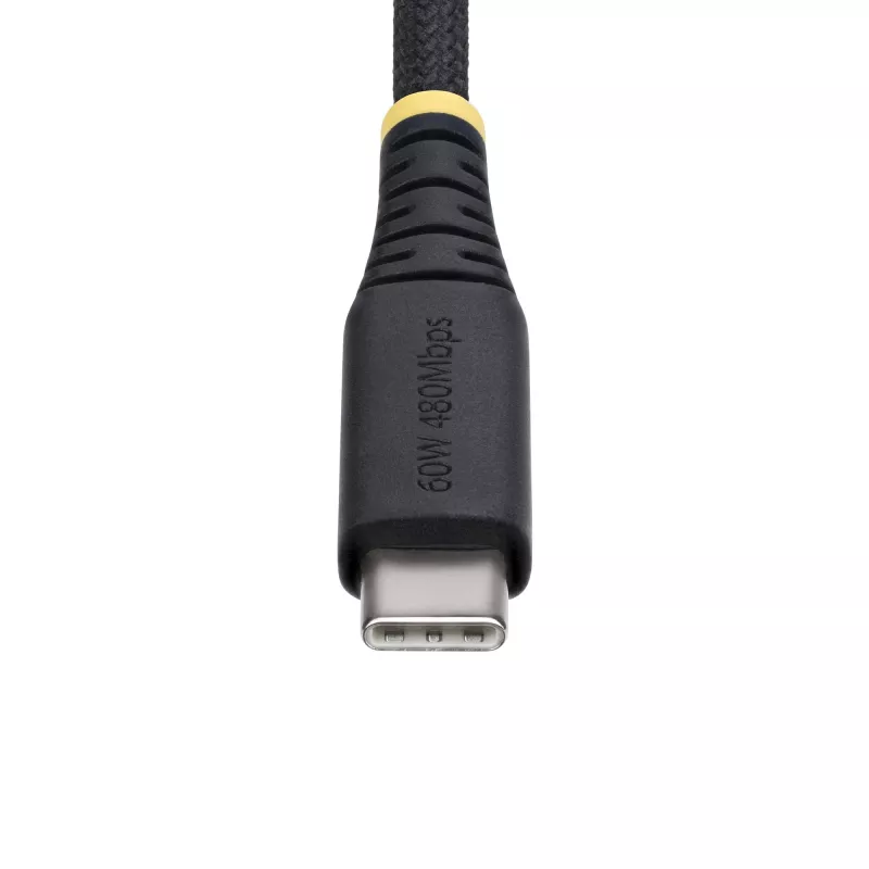 StarTech.com 3m (10ft) USB-C Charging kabel, 60W (3A) PD, Dual-Layer Braided Nylon/TPE Jacket, Rugged USB C Charging Cord, USB 2.0 Laptop Charger kabel