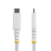 StarTech.com 3 m (10 stóp) biały kabel ładujący USB-C, 60 W (3 A) PD, dwuwarstwowa oplot nylon/TPE, wytrzymały przewód ładujący USB-C, kabel ładujący do laptopa USB 2.0
