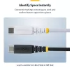 StarTech.com 3 m (10 stóp) biały kabel ładujący USB-C, 60 W (3 A) PD, dwuwarstwowa oplot nylon/TPE, wytrzymały przewód ładujący USB-C, kabel ładujący do laptopa USB 2.0