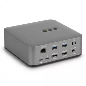 Stacja dokująca StarTech.com Thunderbolt 5, DP / HDMI, potrójny monitor do 4K 144 Hz lub podwójny 8K 60 Hz, 5 portów USB, ładowanie laptopa 140 W