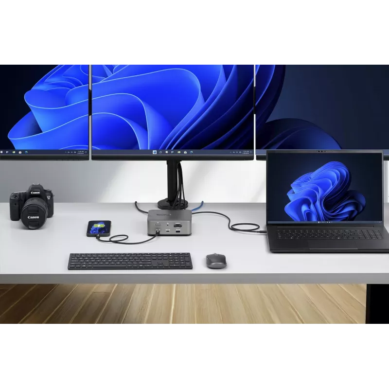 Stacja dokująca StarTech.com Thunderbolt 5, DP / HDMI, potrójny monitor do 4K 144 Hz lub podwójny 8K 60 Hz, 5 portów USB, ładowanie laptopa 140 W