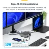 Stacja dokująca StarTech.com Thunderbolt 5, DP / HDMI, potrójny monitor do 4K 144 Hz lub podwójny 8K 60 Hz, 5 portów USB, ładowanie laptopa 140 W
