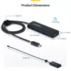 StarTech.com 4-portowy hub USB-C, 5 Gb/s, zasilany z magistrali, USB-C do 4x USB-A Mini Hub, dodatkowo długi kabel hosta 61 cm, plastik PCR, przenośny hub USB do komputera stacjonarnego / laptopa