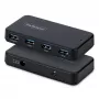 StarTech.com 4-portowy hub USB-A, 5Gbps, samozasilany, kabel hosta 2-w-1 USB-C i USB-A, 1x port ładowania BC 1.2, zasilacz 24W w zestawie, MacBook i Windows