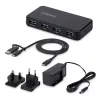 StarTech.com 4-portowy hub USB-A, 5Gbps, samozasilany, kabel hosta 2-w-1 USB-C i USB-A, 1x port ładowania BC 1.2, zasilacz 24W w zestawie, MacBook i Windows