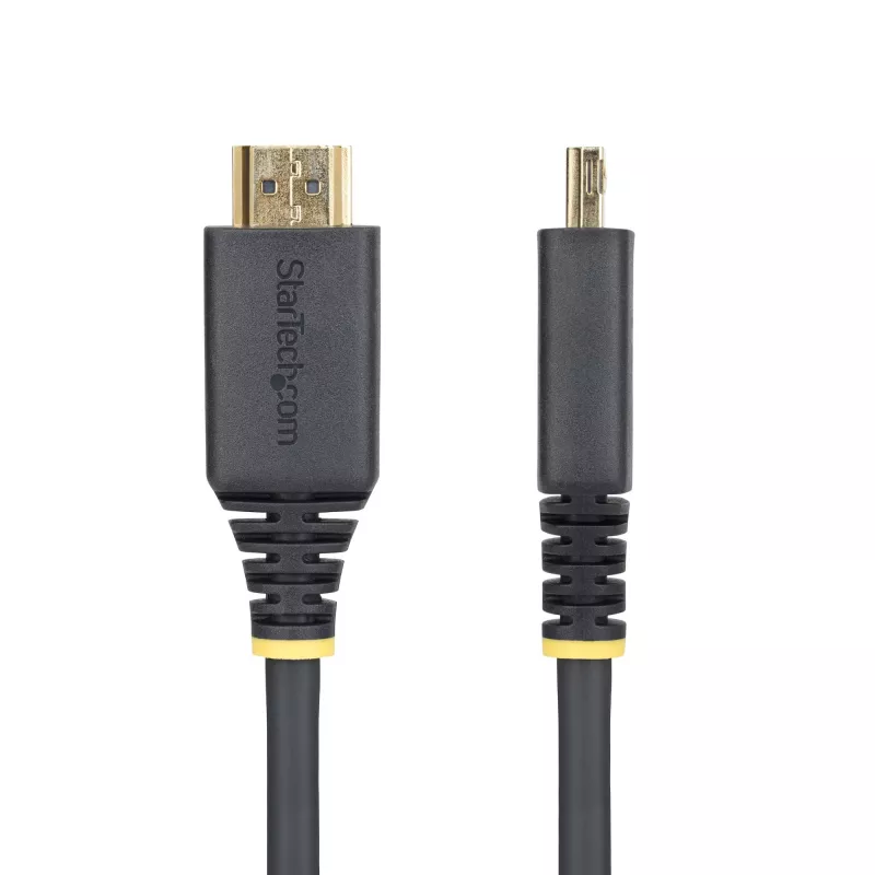 StarTech.com 30cm (1ft) High Speed HDMI kabel z Gripping Connectors, 4K 60Hz/1440p 144Hz, HDR10/HDCP 2.2/ARC, 18Gbps, UHD HDMI Cord for TV/Monitor/Display, TPE Jacket