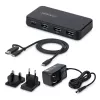 StarTech.com 4-portowy hub USB-C i USB-A, 5 Gb/s, z własnym zasilaniem, kabel hosta 2-w-1 USB-C i USB-A, 1x USB-C i 3x USB-A (1x BC 1.2), zasilacz 36 W w zestawie