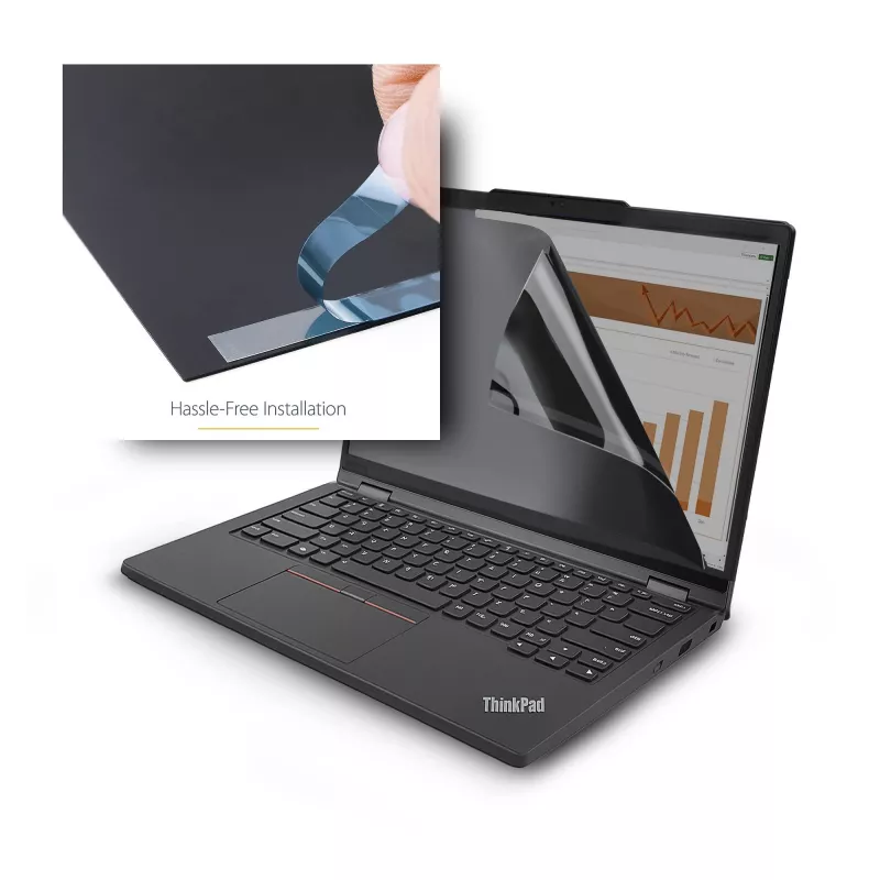 StarTech.com Lenovo X13 Yoga Gen 4 Bright Privacy Screen Filter z dotykiem, Flip-Over, 75% przepuszczalności światła, antyodblaskowy filtr prywatyzujący, kąt widzenia +/- 30°