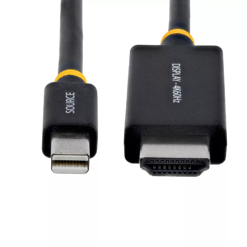 StarTech.com Kabel przejściówki Mini DisplayPort do HDMI 1 m, 4K 60 Hz z HBR3/HDCP 2.3/DPCP, MDP do HDMI 2.0, aktywny konwerter sygnału wideo, Mini DisplayPort z komputera stacjonarnego do monitora HDMI