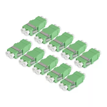 StarTech.com LC do LC Adapter 10-pak, OS2 jednomodowy ślad SC światłowodowy sprzęgacz LC bez kołnierza, adapter duplex LC/APC