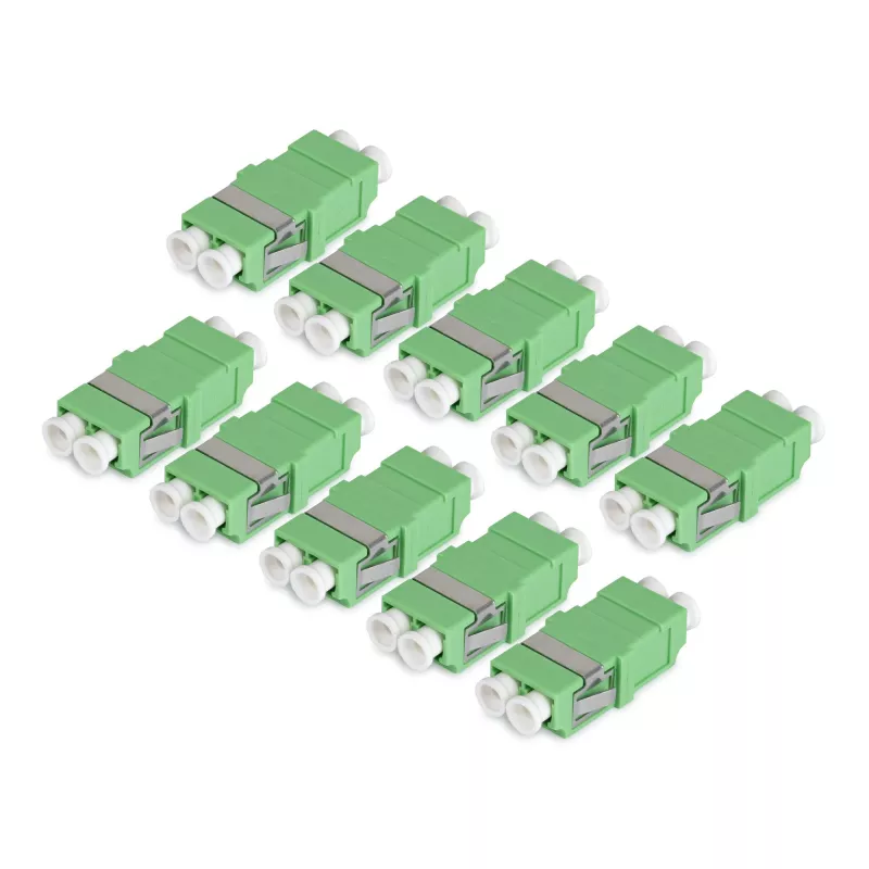 StarTech.com LC do LC Adapter 10-pak, OS2 jednomodowy ślad SC światłowodowy sprzęgacz LC bez kołnierza, adapter duplex LC/APC