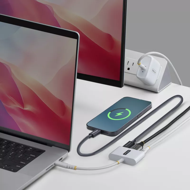StarTech.com USB-C do HDMI wieloportowy adapter z ładowaniem PD 140 W, HDMI 4K 60 Hz, hub USB 5 Gb/s, minidok do MacBooka / Della / Thinkpada / HP / iPada / tabletów