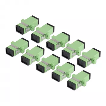 StarTech.com Złącze SC na SC 10-pak, OS2 Single Mode SC złącze światłowodowe z kołnierzem, adapter simplex SC/APC