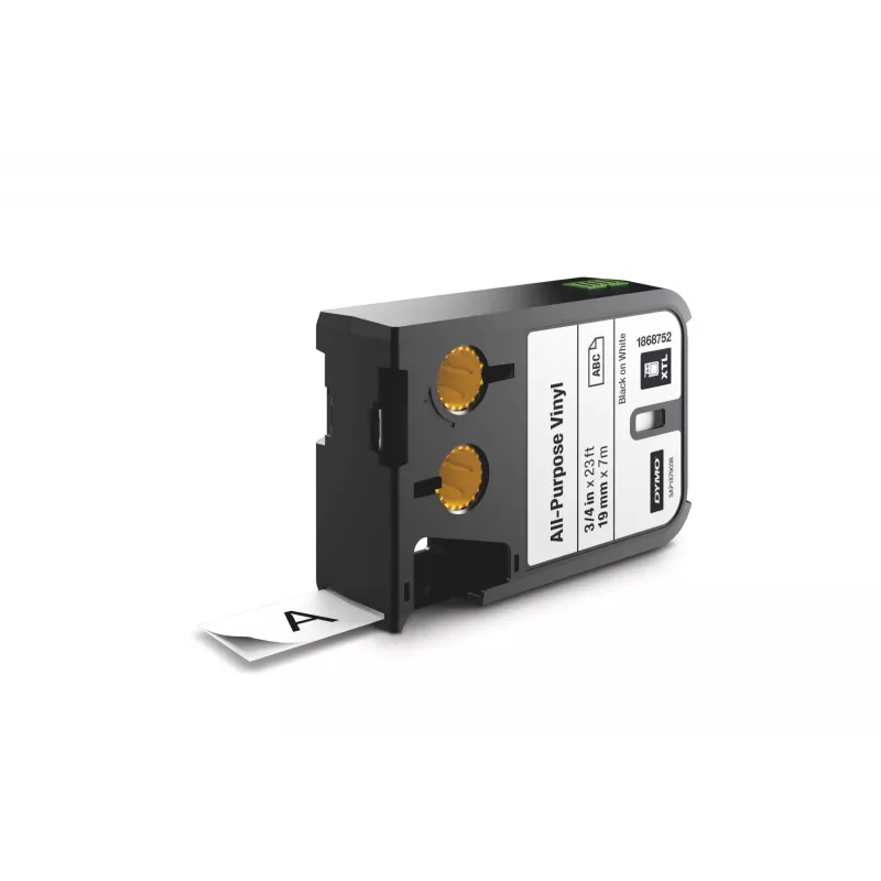 DYMO XTL All-Purpose Vinyl Labels | 19 mm | Czarny na białym, Czarny na białym, Czarny, Termotransferowy, Winyl, Belgia, -40 – 60 °C