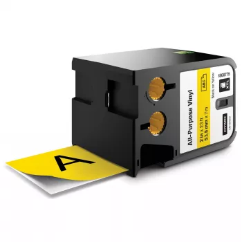 Etykiety winylowe uniwersalne DYMO XTL | 54 mm x 7 m | czarne na żółtym