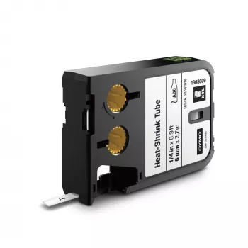 Rurki termokurczliwe do drukarek etykiet DYMO XTL | 6 mm x 2,7 m | Czarny na białym