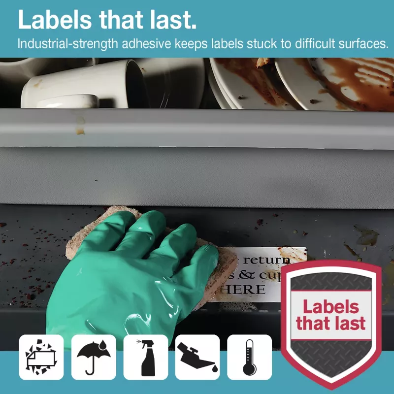 DYMO LW Durable Labels - 104 x 159 mm - 1933086, biała, samoprzylepna etykieta do drukarki, polipropylen (PP), trwała, prostokątna, -18 - 50 °C