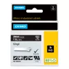 DYMO Rhino Przemysłowe Etykiety Winylowe | 24 mm x 5,5 m | Biały Druk na Czarnym | Samoprzylepne | do LabelManager i Rhino