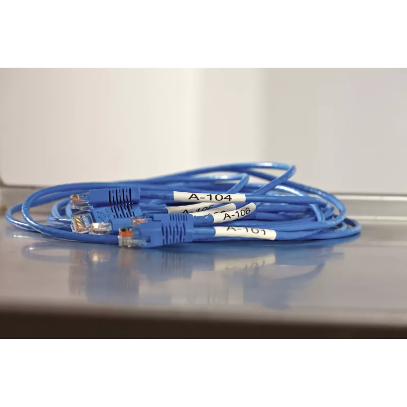 DYMO Rhino Industrial Heat-Shrink kabel Label Tubes | 24 mm x 1,5 m | Czarny nadruk na żółtym | do Rhino Label Makers
