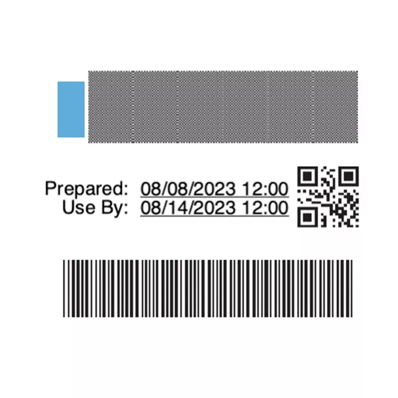 Oryginalne etykiety rotacyjne DYMO LabelWriter dla branży spożywczej | 54 mm x 70 mm | 400 samoprzylepnych etykiet z kolorowym kodem | Do drukarek etykiet LabelWriter