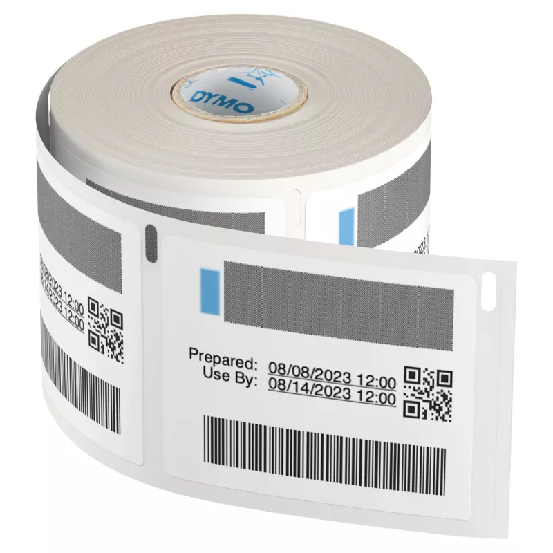 Oryginalne etykiety rotacyjne DYMO LabelWriter dla branży spożywczej | 54 mm x 70 mm | 400 samoprzylepnych etykiet z kolorowym kodem | Do drukarek etykiet LabelWriter