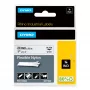 Etykiety DYMO Rhino Industrial Flexible Nylon | 24 mm x 3,5 m | Czarny nadruk na białym | Samoprzylepne | Do LabelManager i Rhino