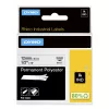 Etykiety DYMO Rhino Industrial Permanent Polyester | 12 mm x 5,5 m | Czarny nadruk na białym | Samoprzylepne | do drukarek etykiet Rhino i LabelManager