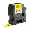 DYMO Rhino Industrialne elastyczne etykiety nylonowe | 24 mm x 3,5 m | Czarny nadruk na żółtym | Samoprzylepne | do Rhino i LabelManager