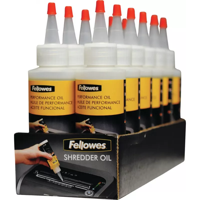 Fellowes Shredder Oil 120ml, Olej smarujący, 0,12 L, Wielokolorowy, 44,5 mm, 44,5 mm, 161,9 mm