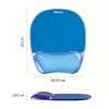 Fellowes mysz Mat Wrist Support - Crystals Gel mysz Pad with Non Slip Rubber Base - Ergonomic mysz Mat for Computer, Laptop, Home Office Use - Kompatybilny with Laser and Optical Mice - niebieski