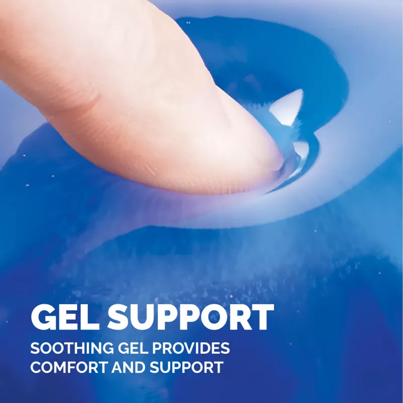 Fellowes mysz Mat Wrist Support - Crystals Gel mysz Pad with Non Slip Rubber Base - Ergonomic mysz Mat for Computer, Laptop, Home Office Use - Kompatybilny with Laser and Optical Mice - niebieski