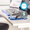 Fellowes mysz Mat Wrist Support - Crystals Gel mysz Pad with Non Slip Rubber Base - Ergonomic mysz Mat for Computer, Laptop, Home Office Use - Kompatybilny with Laser and Optical Mice - niebieski