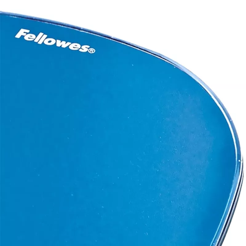 Fellowes mysz Mat Wrist Support - Crystals Gel mysz Pad with Non Slip Rubber Base - Ergonomic mysz Mat for Computer, Laptop, Home Office Use - Kompatybilny with Laser and Optical Mice - niebieski