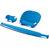Fellowes mysz Mat Wrist Support - Crystals Gel mysz Pad with Non Slip Rubber Base - Ergonomic mysz Mat for Computer, Laptop, Home Office Use - Kompatybilny with Laser and Optical Mice - niebieski