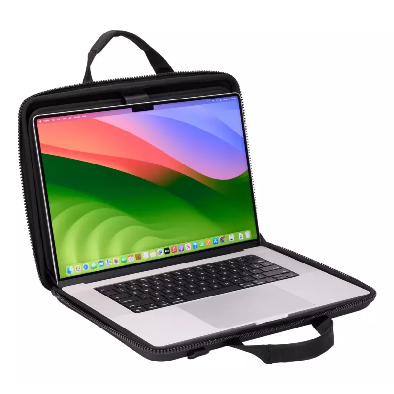 Torba na laptopa Thule Gauntlet 16 do 16-calowego MacBooka, czarna, wzmocniony rękaw i ochronny zamek
