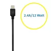 Kensington PowerBolt™ 2.4 Ładowarka samochodowa — Czarna, Auto, Gniazdo zapalniczki, 1 m, Czarna