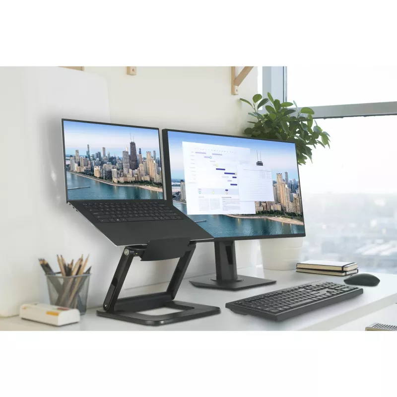 Kensington SmartFit EQ Regulowana podstawa pod laptop z wieloma kątami nachylenia, podstawka pod laptop, czarna, tworzywo sztuczne, 33 cm (13 cali), 40,6 cm (16 cali), 3 kg